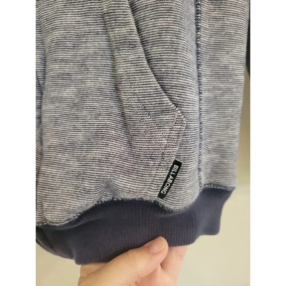Billabong Boy's Balance Sherpa Zip Hoodie - Dark Slate Heather Sz S